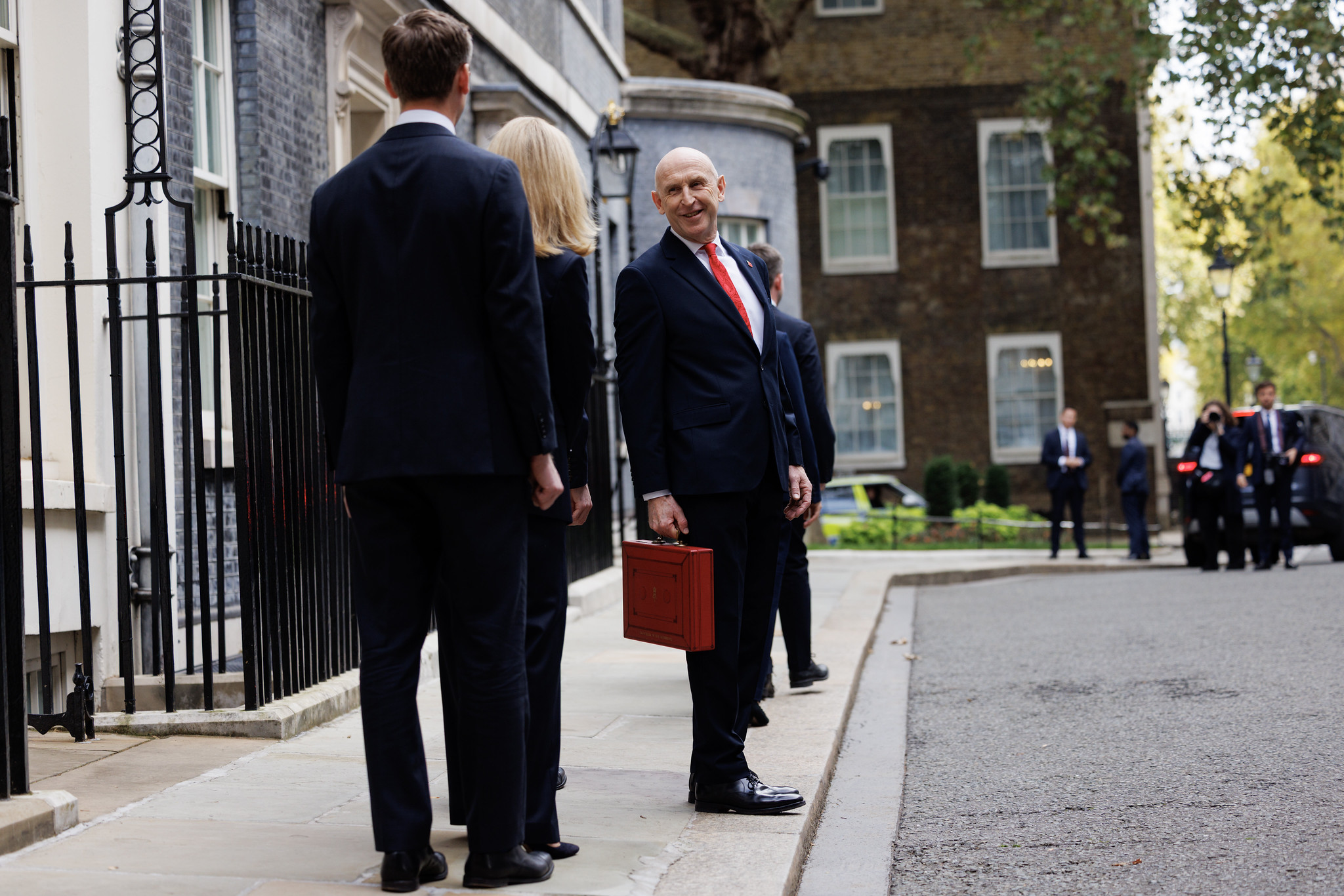 Chancellor John Healey leaves 11 Downing Street to deliver the Budget, 28 October 2026. Photo: HM Treasury.